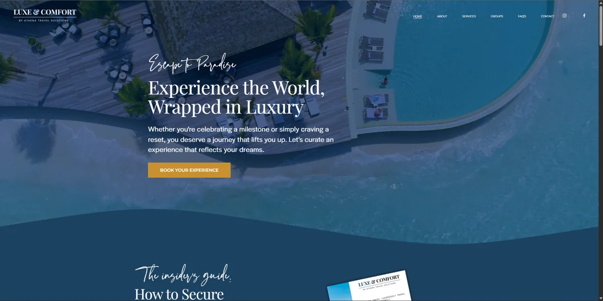 Athena Travel Solutions website preview